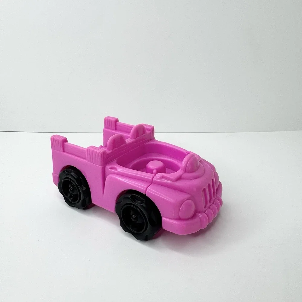 Vintage 2001 Mattel Fisher Price Little People Pink Jeep Truck Off Road Car Toy